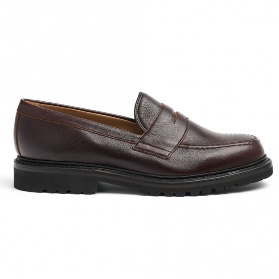 Men Cheaney Loafers | Howard Gv Penny Loafer In Whiskey Kudu Leather ...